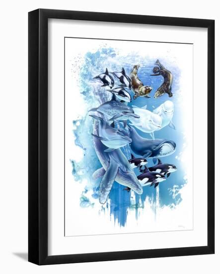 Ocean Mammals-Tim Knepp-Framed Giclee Print