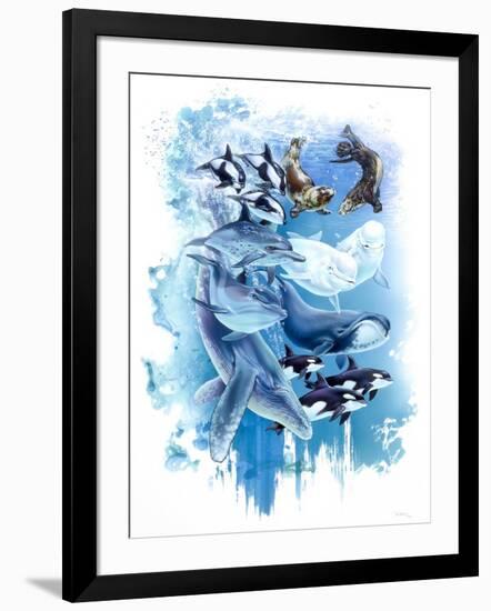 Ocean Mammals-Tim Knepp-Framed Giclee Print