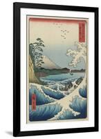 Ocean Off Satta, April 1858-Utagawa Hiroshige-Framed Giclee Print