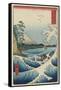 Ocean Off Satta, April 1858-Utagawa Hiroshige-Framed Stretched Canvas