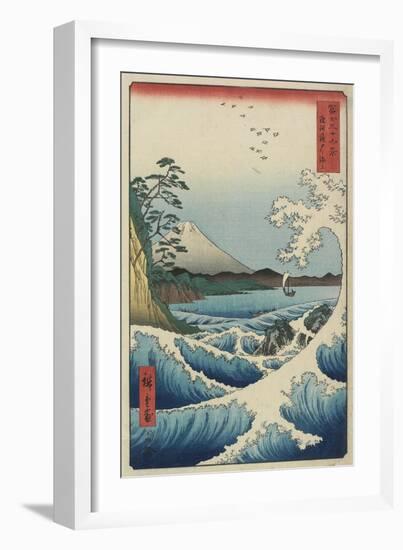 Ocean Off Satta, April 1858-Utagawa Hiroshige-Framed Giclee Print