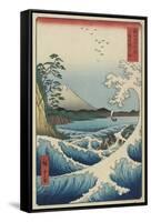 Ocean Off Satta, April 1858-Utagawa Hiroshige-Framed Stretched Canvas