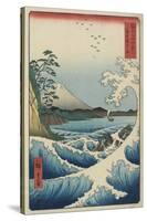 Ocean Off Satta, April 1858-Utagawa Hiroshige-Stretched Canvas