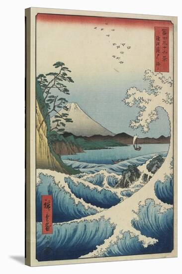 Ocean Off Satta, April 1858-Utagawa Hiroshige-Stretched Canvas