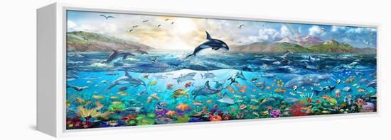 Ocean Panorama-Adrian Chesterman-Framed Stretched Canvas