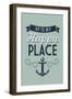 Ocean Park, Maine - OP is My Happy Place-Lantern Press-Framed Art Print