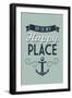 Ocean Park, Maine - OP is My Happy Place-Lantern Press-Framed Art Print