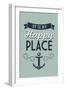 Ocean Park, Maine - OP is My Happy Place-Lantern Press-Framed Art Print