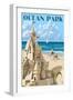 Ocean Park, Maine - Sand Castle-Lantern Press-Framed Art Print