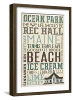 Ocean Park, Maine-Lantern Press-Framed Art Print