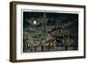 Ocean Park Pier at Night from Dome Hotel - Santa Monica, CA-Lantern Press-Framed Art Print