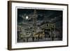 Ocean Park Pier at Night from Dome Hotel - Santa Monica, CA-Lantern Press-Framed Art Print