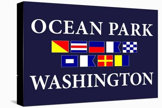 Ocean Park, Washington - Nautical Flags-Lantern Press-Stretched Canvas