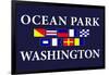 Ocean Park, Washington - Nautical Flags-Lantern Press-Framed Art Print