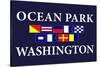 Ocean Park, Washington - Nautical Flags-Lantern Press-Stretched Canvas