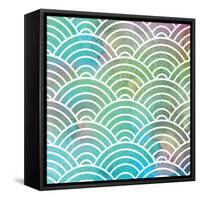 Ocean Pastel Circles-Bee Sturgis-Framed Stretched Canvas