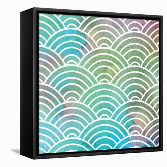 Ocean Pastel Circles-Bee Sturgis-Framed Stretched Canvas