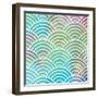 Ocean Pastel Circles-Bee Sturgis-Framed Art Print