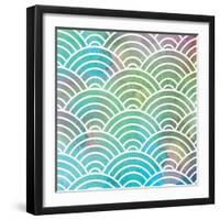 Ocean Pastel Circles-Bee Sturgis-Framed Art Print