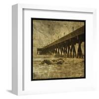 Ocean Pier No. 2-John W^ Golden-Framed Art Print