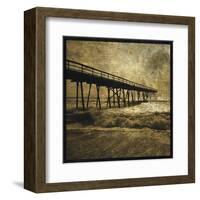 Ocean Pier No. 3-John W^ Golden-Framed Art Print