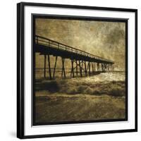Ocean Pier No. 3-John W Golden-Framed Premium Giclee Print