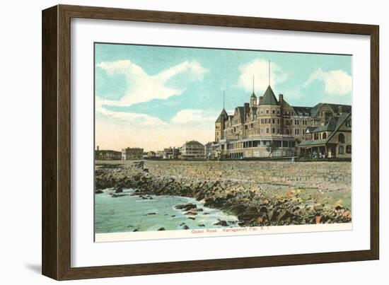 Ocean Road, Narrangasett Pier, Rhode Island-null-Framed Art Print