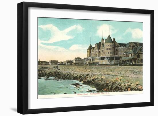 Ocean Road, Narrangasett Pier, Rhode Island-null-Framed Art Print