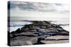 Ocean Rock Pier in East Hampton Photo Poster Print-null-Stretched Canvas