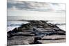 Ocean Rock Pier in East Hampton Photo Poster Print-null-Mounted Poster