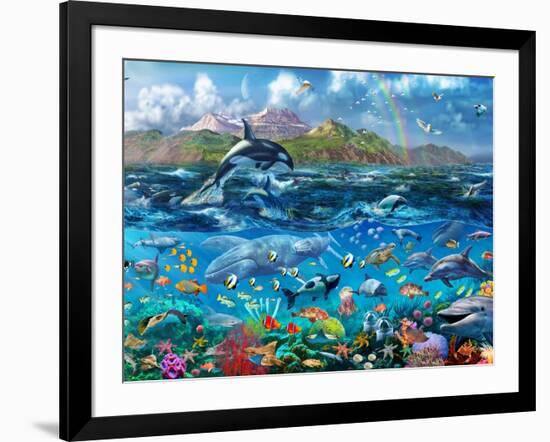 Ocean Scene-Adrian Chesterman-Framed Art Print