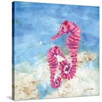 Ocean Seahorses-LuAnn Roberto-Stretched Canvas