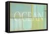 Ocean Sign-Z Studio-Framed Stretched Canvas