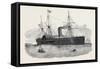 Ocean Steam Navigation: the United States Mail Steamship Atlantic Entering the Mersey-null-Framed Stretched Canvas
