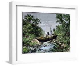 Ocean Steamship Carried Inland in Sumatra by Tsunami from the Krakatoa Eruption, 1883-null-Framed Giclee Print