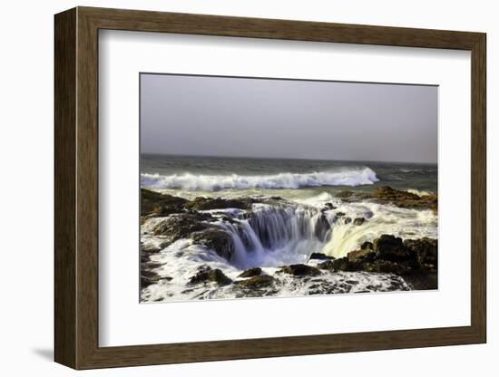 Ocean Storm along Cape Perpetua, Oregon Coast-Craig Tuttle-Framed Photographic Print