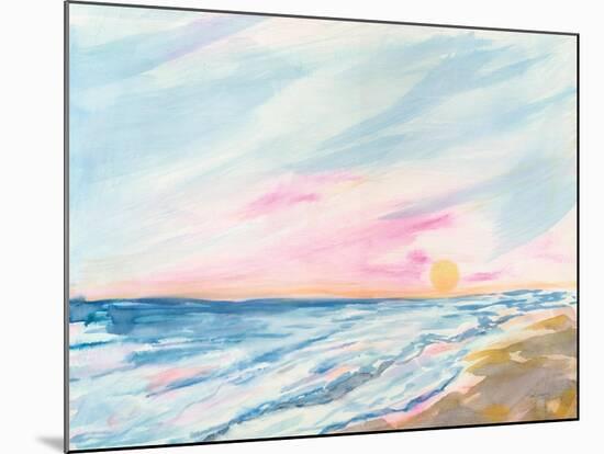 Ocean Sunrise-Sue Schlabach-Mounted Art Print