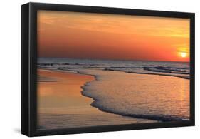 Ocean Sunset (Beach) Art Poster Print-null-Framed Poster