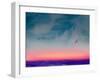 Ocean Sunset Watercolor I-Hallie Clausen-Framed Art Print