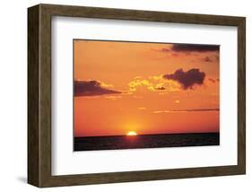 Ocean Sunset-null-Framed Art Print