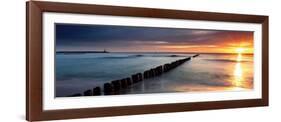 Ocean Sunset-Fline-Framed Art Print