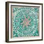 Ocean Tale Tile VI Coral-null-Framed Art Print