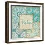 Ocean Tales Tile VI-Pela Design-Framed Art Print