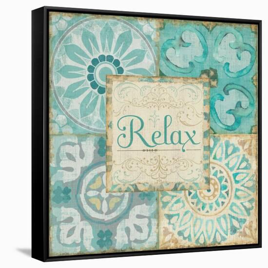 Ocean Tales Tile VI-Pela Design-Framed Stretched Canvas