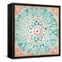 Ocean Tales Tile VII Coral-null-Framed Stretched Canvas