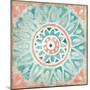 Ocean Tales Tile VII Coral-null-Mounted Art Print