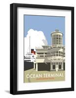 Ocean Terminal, Southampton - Dave Thompson Contemporary Travel Print-Dave Thompson-Framed Art Print