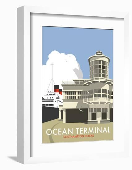 Ocean Terminal, Southampton - Dave Thompson Contemporary Travel Print-Dave Thompson-Framed Art Print