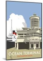 Ocean Terminal, Southampton - Dave Thompson Contemporary Travel Print-Dave Thompson-Mounted Art Print