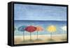 Ocean Umbrellas II-Megan Meagher-Framed Stretched Canvas